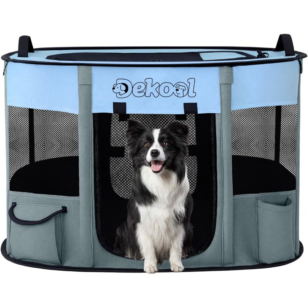 Foldable Dog Cat Playpen, Portable Dog Crate for Puppies, Cat, Puppy Play Pen fo